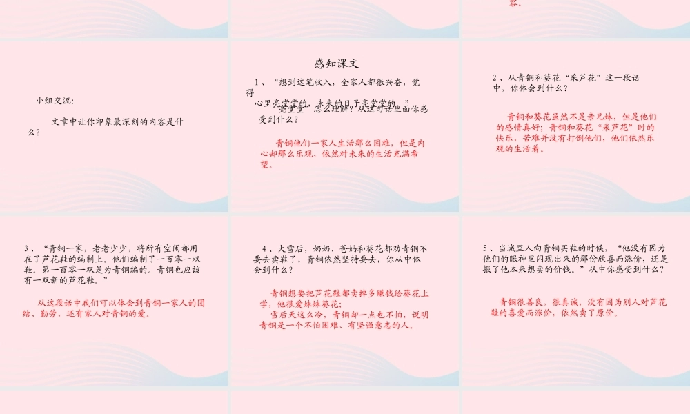 春四年级语文下册 第六单元 20芦花鞋课件 新人教版-新人教版小学四年级下册语文课件