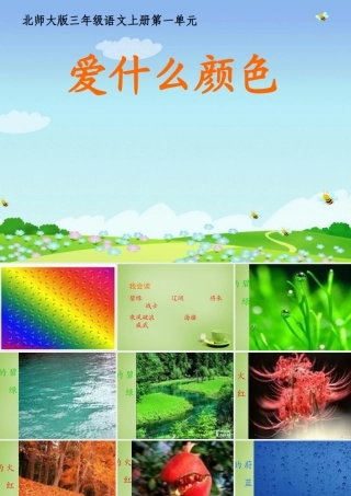 秋三年级语文上册《爱什么颜色》课件3 北师大版-北师大版小学三年级上册语文课件