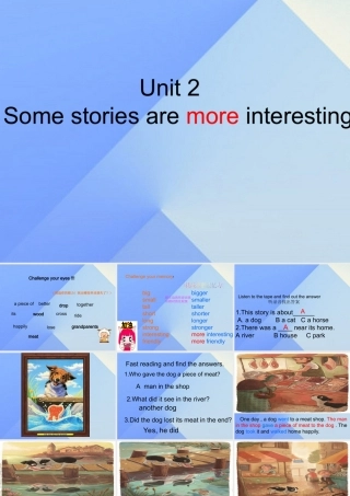 春六年级英语下册 Unit 2《Some stories are more interesting》课件5 （新版）湘少版-湘少版小学六年级下册英语课件