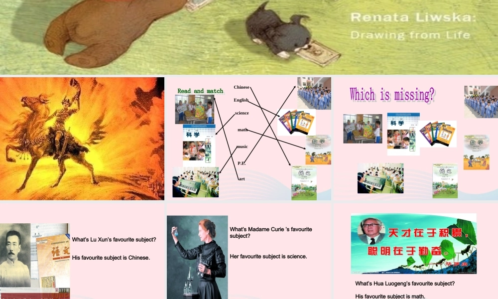 春四年级英语下册 Unit 4 My Favourites Lesson 22 My Favourite Subject课件 冀教版（三起）-冀教版小学四年级下册英语课件