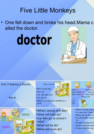春六年级英语下册 Unit 3《Seeing a doctor》（Part A）课件2 （新版）闽教版-闽教版小学六年级下册英语课件