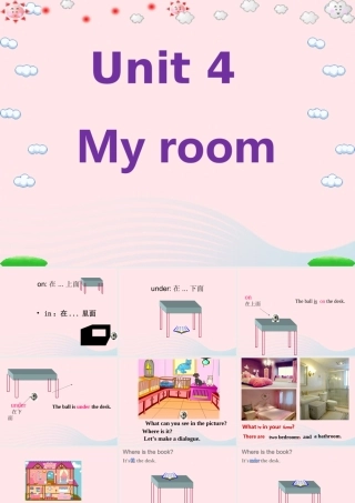 春四年级英语下册 Unit 4 My room课件6 剑桥版-人教版小学四年级下册英语课件