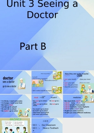 春六年级英语下册 Unit 3《Seeing a doctor》（Part B）课件2 （新版）闽教版-闽教版小学六年级下册英语课件