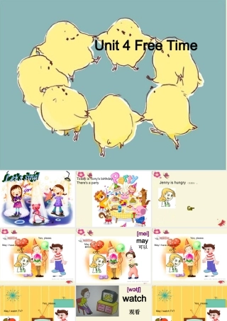 春四年级英语下册 Unit 4《Free Time》课件2 广东版开心-广东版小学四年级下册英语课件