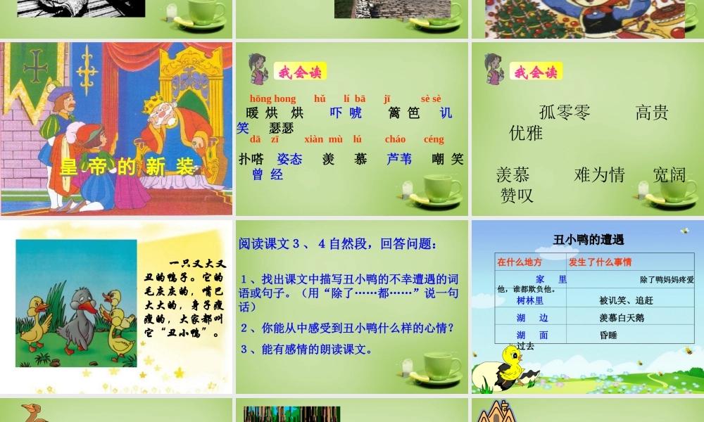 秋三年级语文上册《丑小鸭》课件2 北师大版-北师大版小学三年级上册语文课件