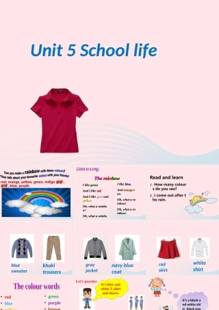 春四年级英语下册 Unit 5 School life课件2 剑桥版-人教版小学四年级下册英语课件