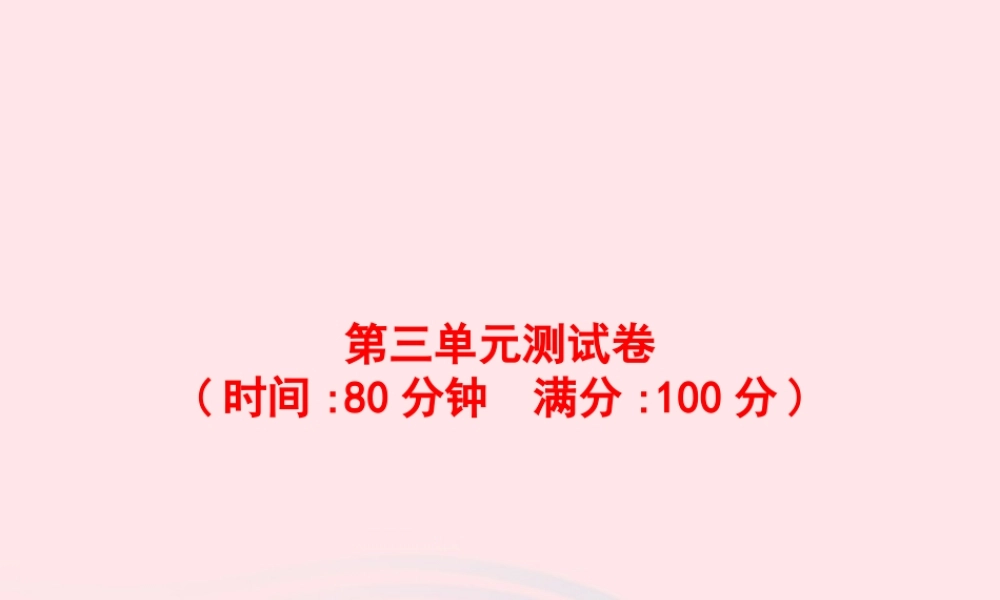 春六年级语文下册 第三单元测试卷课件 新人教版-新人教版小学六年级下册语文课件