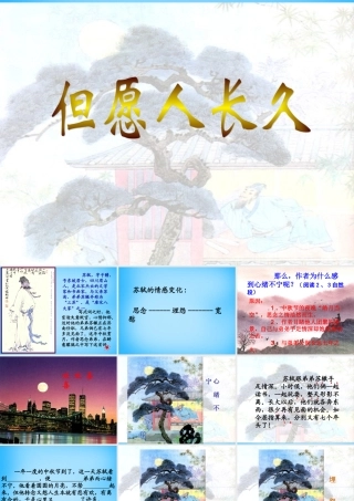 秋三年级语文上册《但愿人长久》课件3 沪教版-沪教版小学三年级上册语文课件