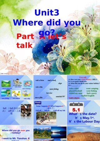 春六年级英语下册 Unit 3《Where did you go》（Part A）课件4 人教PEP版-人教PEP小学六年级下册英语课件