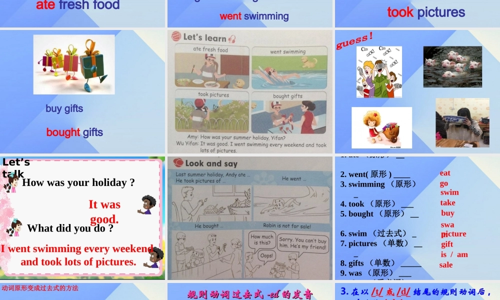 春六年级英语下册 Unit 3《Where did you go》（Part B）课件1 人教PEP版-人教PEP小学六年级下册英语课件