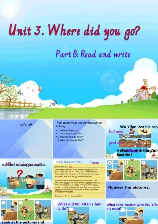 春六年级英语下册 Unit 3《Where did you go》（Part B）课件2 人教PEP版-人教PEP小学六年级下册英语课件