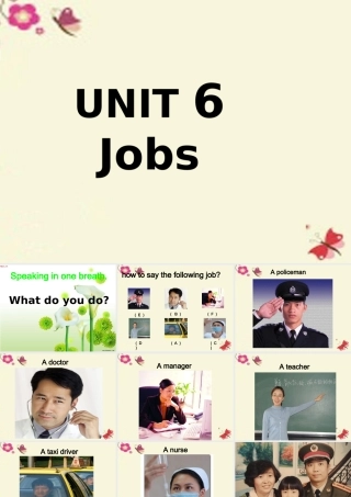 春四年级英语下册 Unit 6《Jobs》课件1 广东版开心-广东版小学四年级下册英语课件