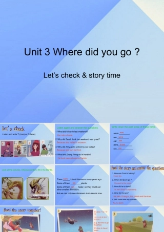 春六年级英语下册 Unit 3《Where did you go》课件1 人教PEP版-人教PEP小学六年级下册英语课件