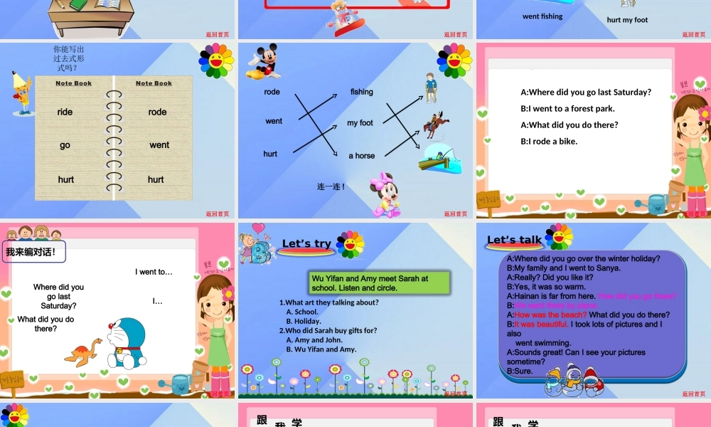 春六年级英语下册 Unit 3《Where did you go》课件5 人教PEP版-人教PEP小学六年级下册英语课件