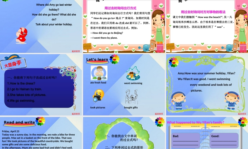 春六年级英语下册 Unit 3《Where did you go》课件5 人教PEP版-人教PEP小学六年级下册英语课件