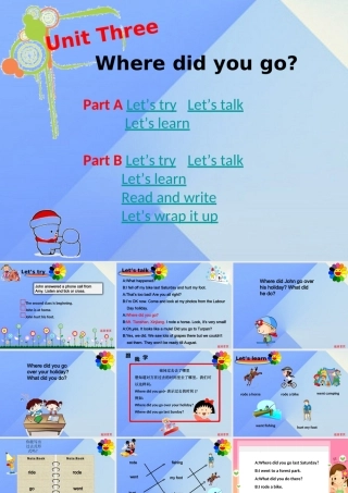 春六年级英语下册 Unit 3《Where did you go》课件5 人教PEP版-人教PEP小学六年级下册英语课件
