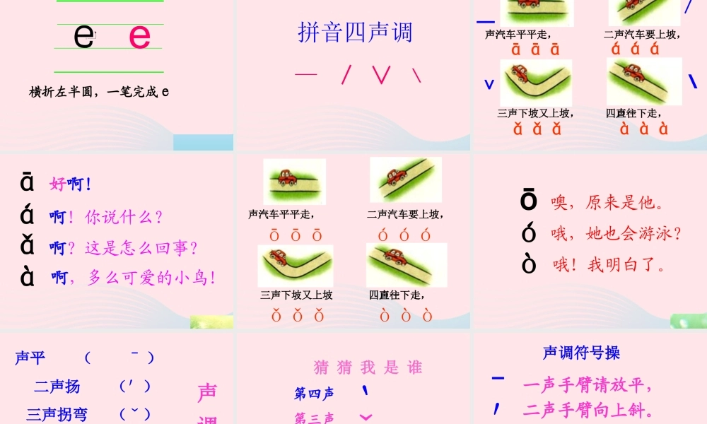 汉语拼音 1 a o e课堂教学课件2