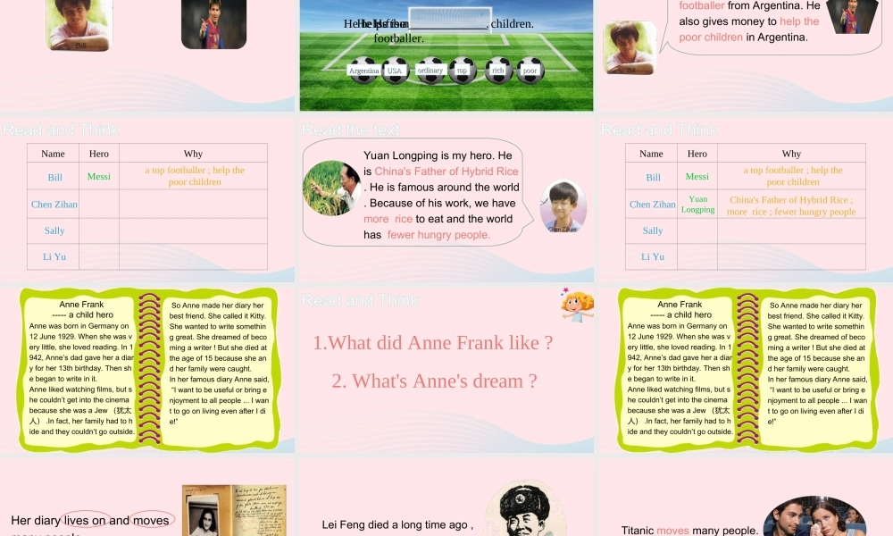 春六年级英语下册 Unit 4 My heroes课件1 剑桥版-人教版小学六年级下册英语课件