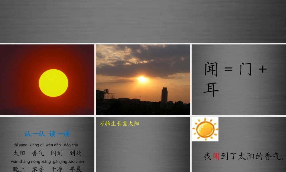 秋一年级语文上册《太阳的香气》课件2 冀教版-冀教版小学一年级上册语文课件