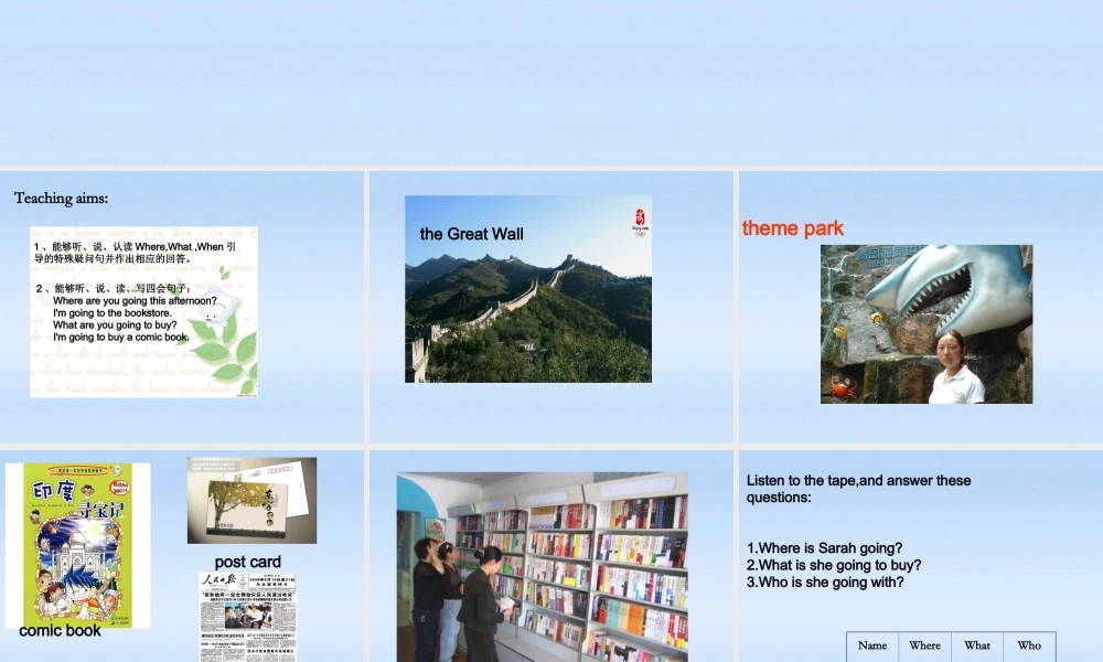 河南省卢氏县育才分校六年级英语上册 《 UNIT 3 What are you going to do》课件 人教新课标版