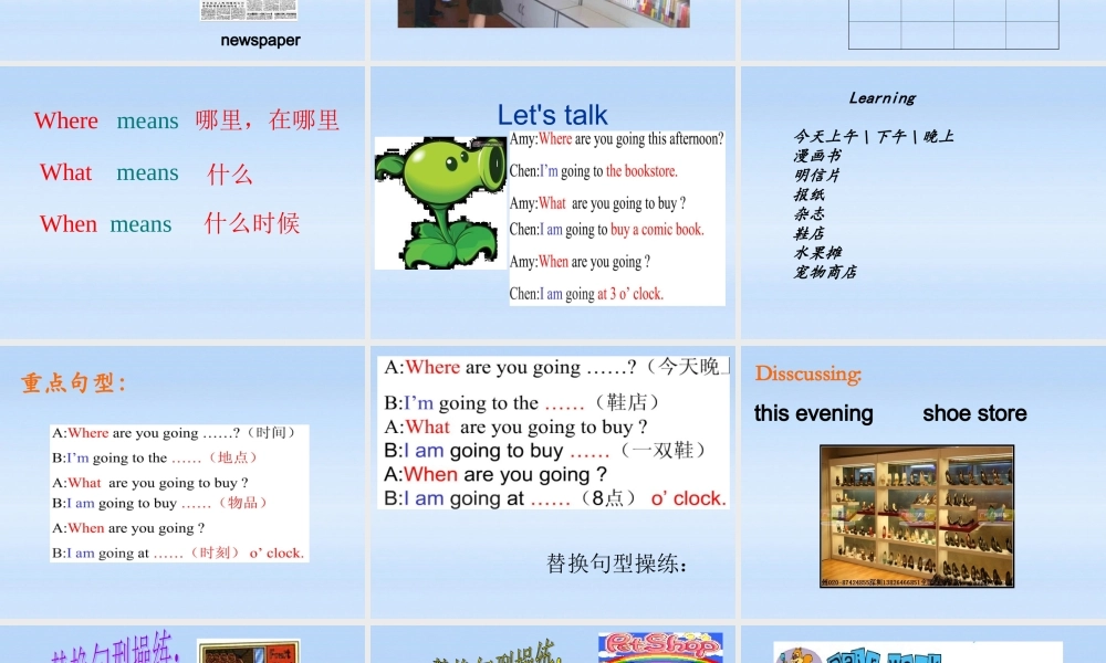 河南省卢氏县育才分校六年级英语上册 《 UNIT 3 What are you going to do》课件 人教新课标版