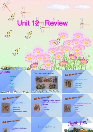 春六年级英语下册 Unit 12《Review 3》课件3 （新版）北师大版（三起）-（新版）北师大版小学六年级下册英语课件