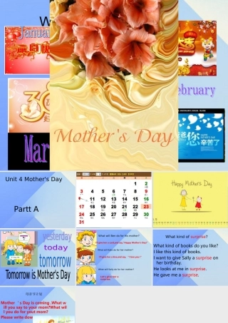 春六年级英语下册 Unit 4《Mother’s day》（Part A）课件2 （新版）闽教版-闽教版小学六年级下册英语课件