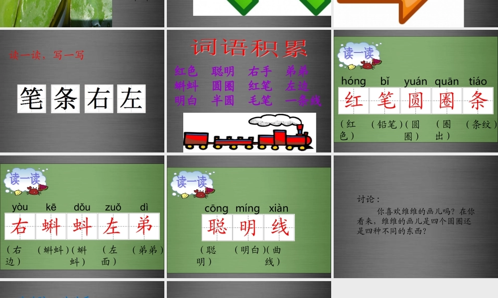 秋一年级语文上册《维维的画儿》课件1 冀教版-冀教版小学一年级上册语文课件