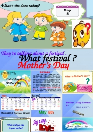 春六年级英语下册 Unit 4《Mother’s day》（Part A）课件4 （新版）闽教版-闽教版小学六年级下册英语课件