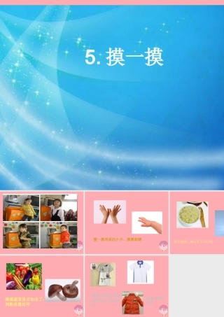 秋一年级科学上册 第5课 摸一摸课件1 青岛版六三制-青岛版小学一年级上册自然科学课件