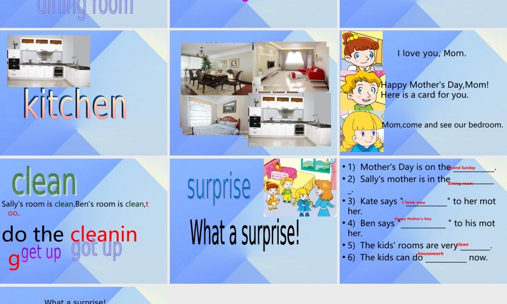 春六年级英语下册 Unit 4《Mother’s day》（Part B）课件1 （新版）闽教版-闽教版小学六年级下册英语课件