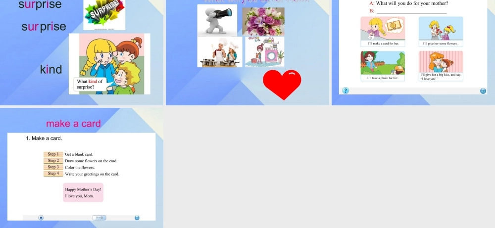 春六年级英语下册 Unit 4《Mother’s day》（Part B）课件2 （新版）闽教版-闽教版小学六年级下册英语课件