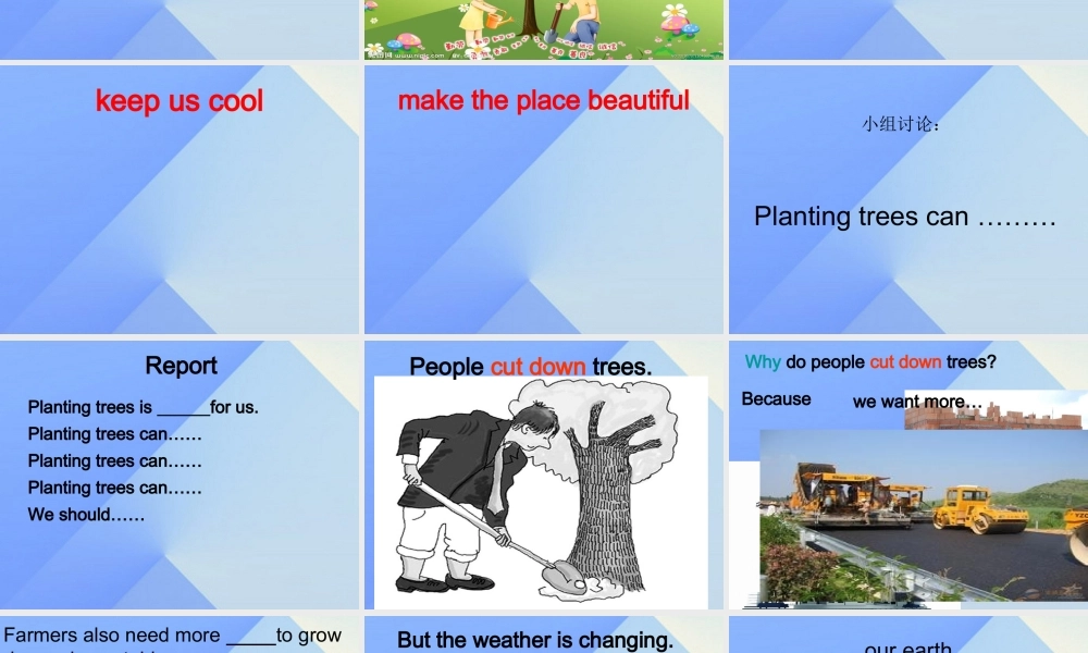 春六年级英语下册 Unit 4《Planting trees is good for us》课件2 （新版）湘少版-湘少版小学六年级下册英语课件