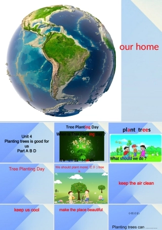 春六年级英语下册 Unit 4《Planting trees is good for us》课件2 （新版）湘少版-湘少版小学六年级下册英语课件