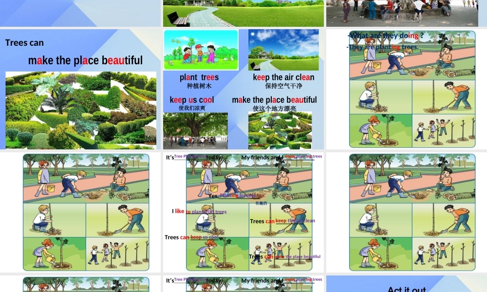 春六年级英语下册 Unit 4《Planting trees is good for us》课件3 （新版）湘少版-湘少版小学六年级下册英语课件