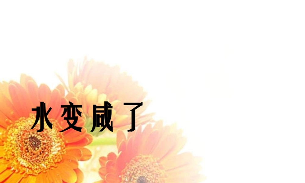 秋一年级科学上册 第13课 水变咸了课件2 青岛版六三制-青岛版小学一年级上册自然科学课件