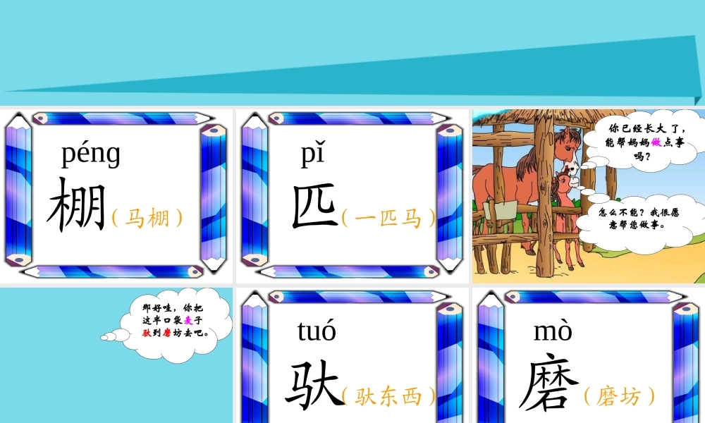 秋二年级语文上册 第10课 小马过河教学课件2 教科版-教科版小学二年级上册语文课件