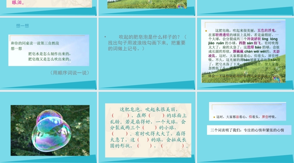秋二年级语文上册 第11课 肥皂泡课件 教科版-教科版小学二年级上册语文课件