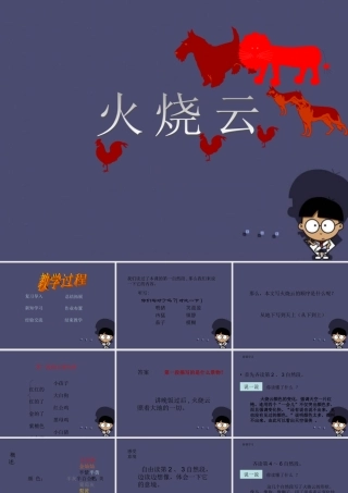 秋三年级语文上册《火烧云》课件3 冀教版-冀教版小学三年级上册语文课件