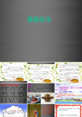 秋二年级语文上册《搭船的鸟》课件3 冀教版-冀教版小学二年级上册语文课件