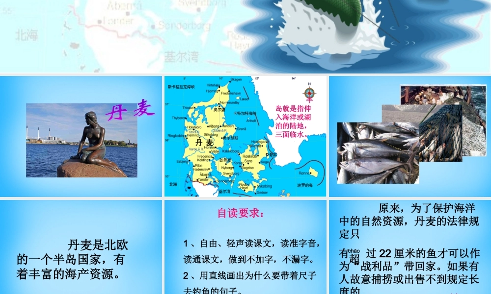 秋二年级语文上册《带着尺子去钓鱼》课件3 沪教版-沪教版小学二年级上册语文课件