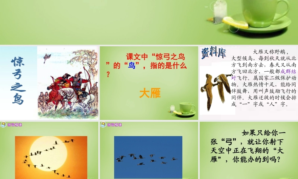 秋三年级语文上册《惊弓之鸟》课件2 北师大版-北师大版小学三年级上册语文课件