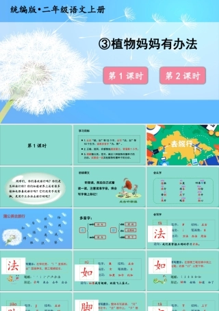 秋二年级语文上册 第一单元 3 植物妈妈有办法教学课件 新人教版-新人教版小学二年级上册语文课件