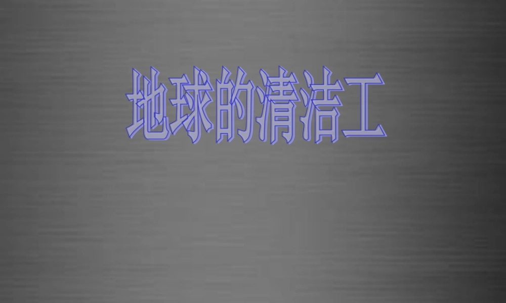 秋二年级语文上册《地球的清洁工》课件2 冀教版-冀教版小学二年级上册语文课件