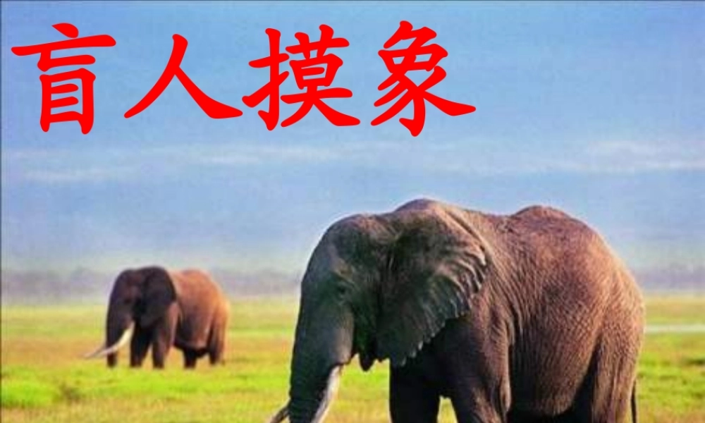秋二年级语文上册《盲人摸象》课件3 冀教版-冀教版小学二年级上册语文课件