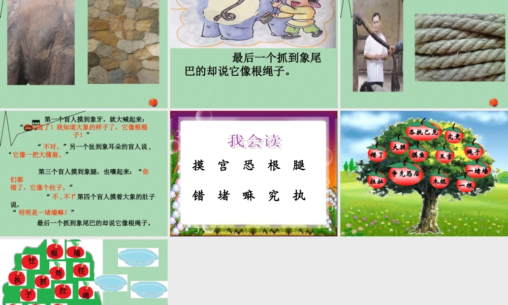 秋二年级语文上册《盲人摸象》课件3 冀教版-冀教版小学二年级上册语文课件