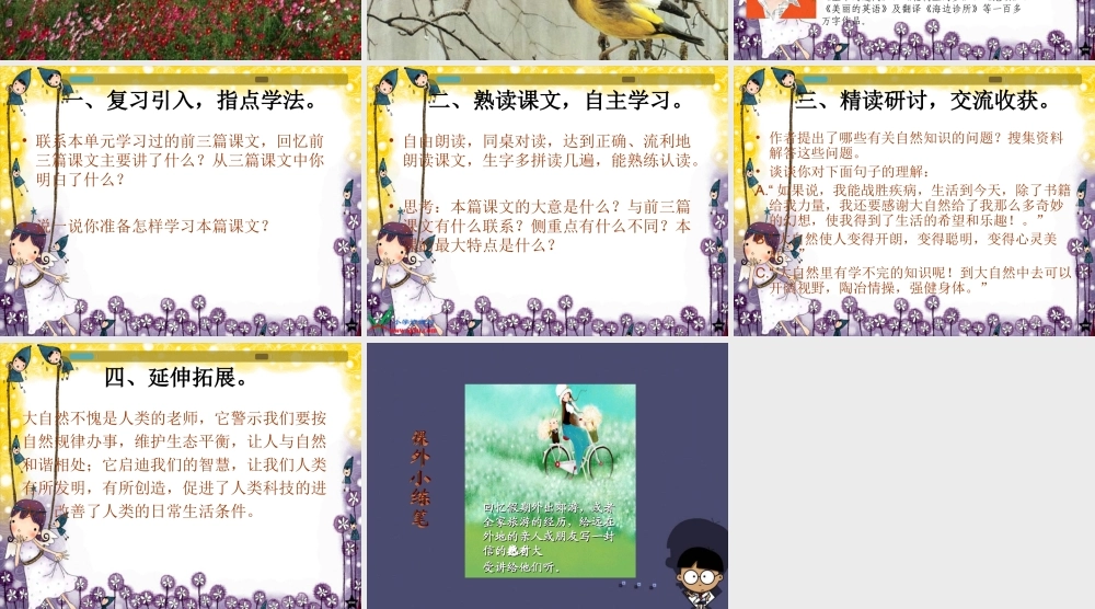 秋五年级语文上册《大自然，你好》课件2 冀教版-冀教版小学五年级上册语文课件