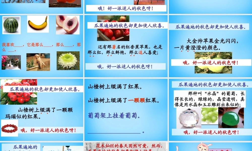 秋二年级语文上册《迷人的秋色》课件2 沪教版-沪教版小学二年级上册语文课件