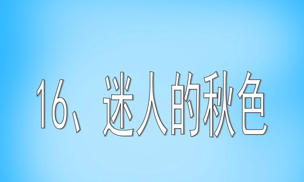 秋二年级语文上册《迷人的秋色》课件5 沪教版-沪教版小学二年级上册语文课件