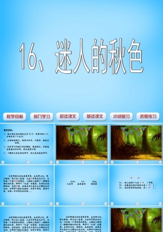 秋二年级语文上册《迷人的秋色》课件5 沪教版-沪教版小学二年级上册语文课件